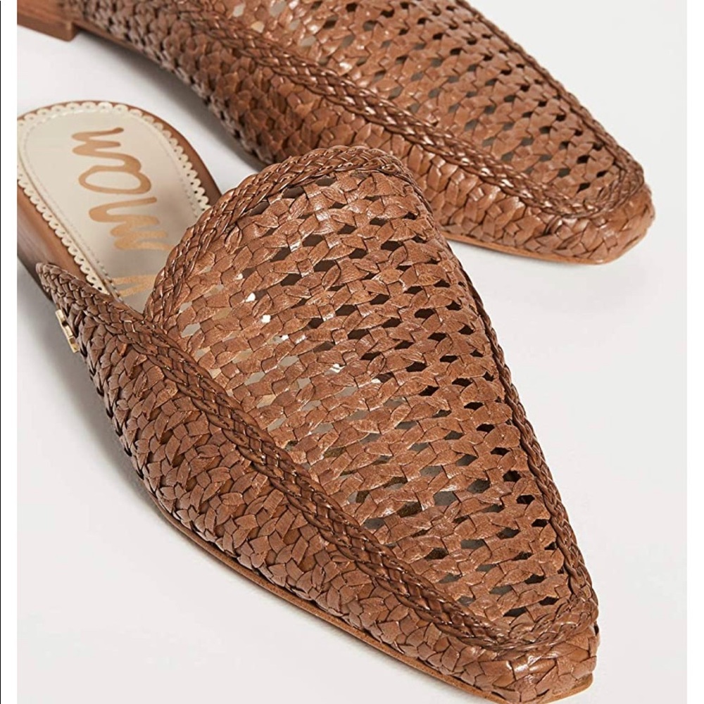 NEW Sam Edelman Elva Woven Leather Mules - Size 7